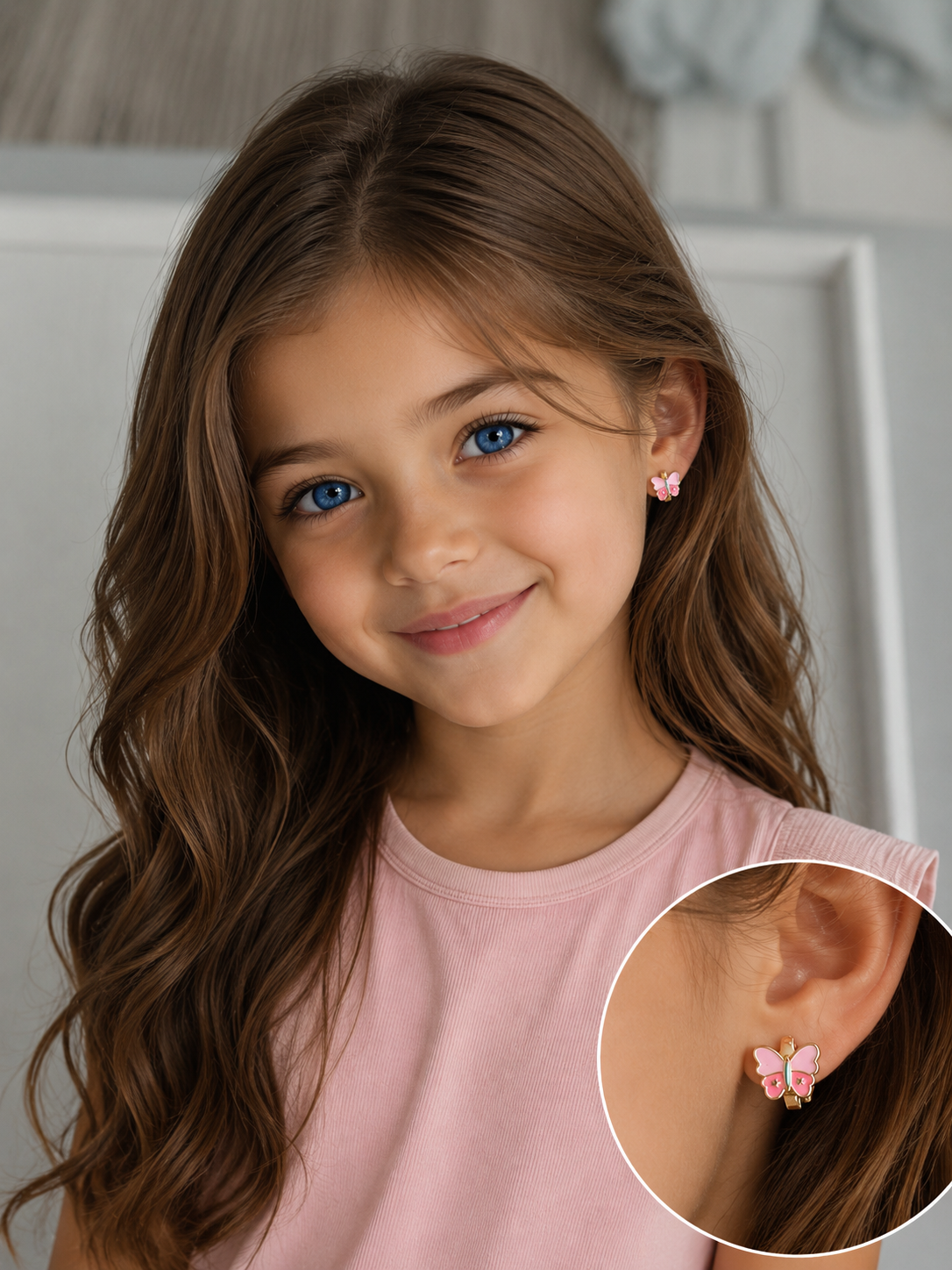 ZENA Kids Kelebek Figürlü Çocuk Küpe ürün görseli